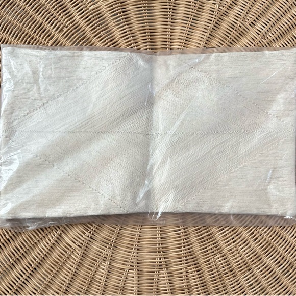 NEW West Elm Jute Geo Pillow Cover (12”x21”)-Alabaster - Picture 4 of 4